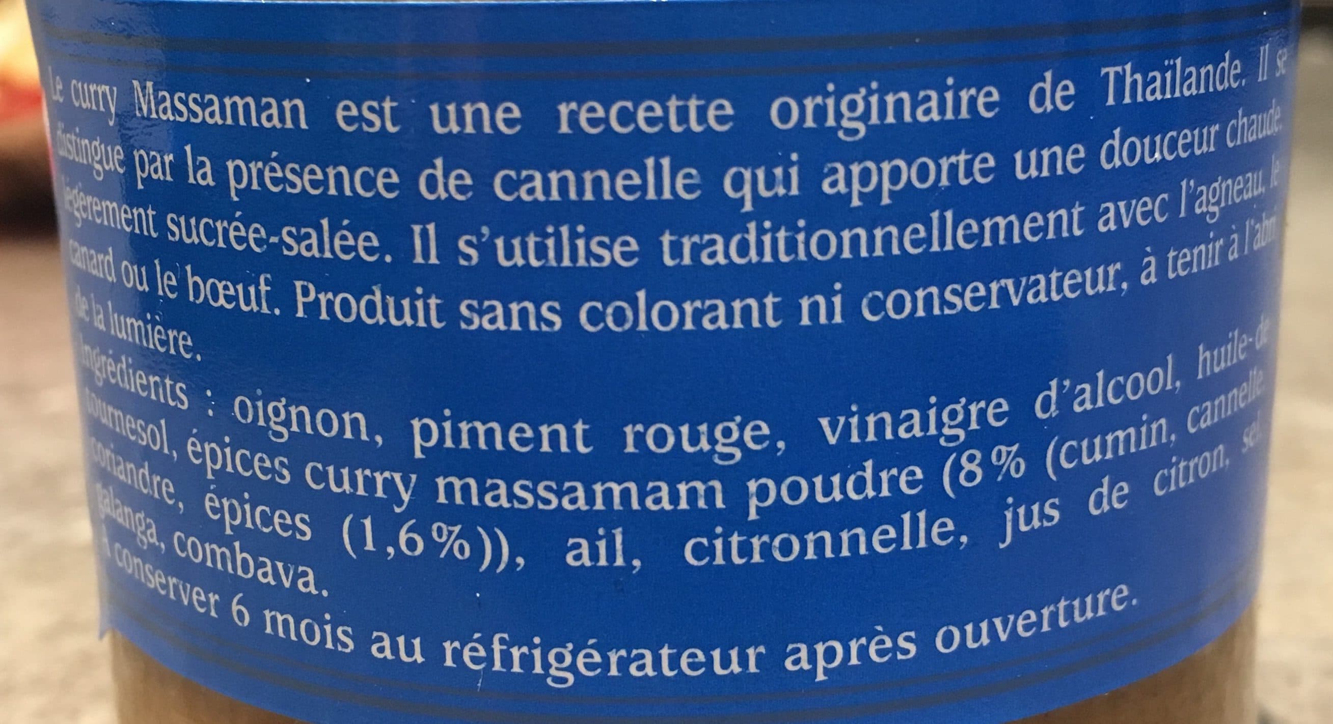 Albert Ménés Pâte de Curry Massaman packshot