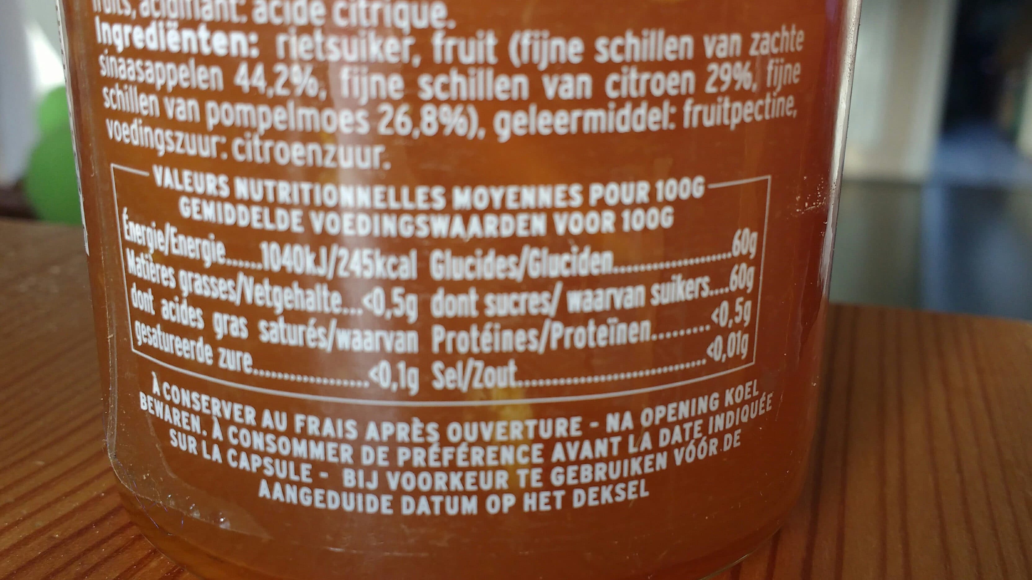 Albert menes Marmelade de Trois Agrumes d'Espagne Ecorces Fines packshot