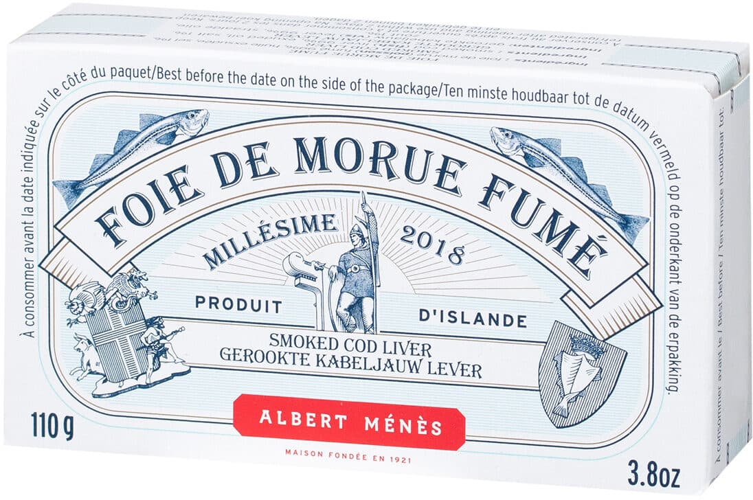 Albert Ménès Foie de morue fumé packshot