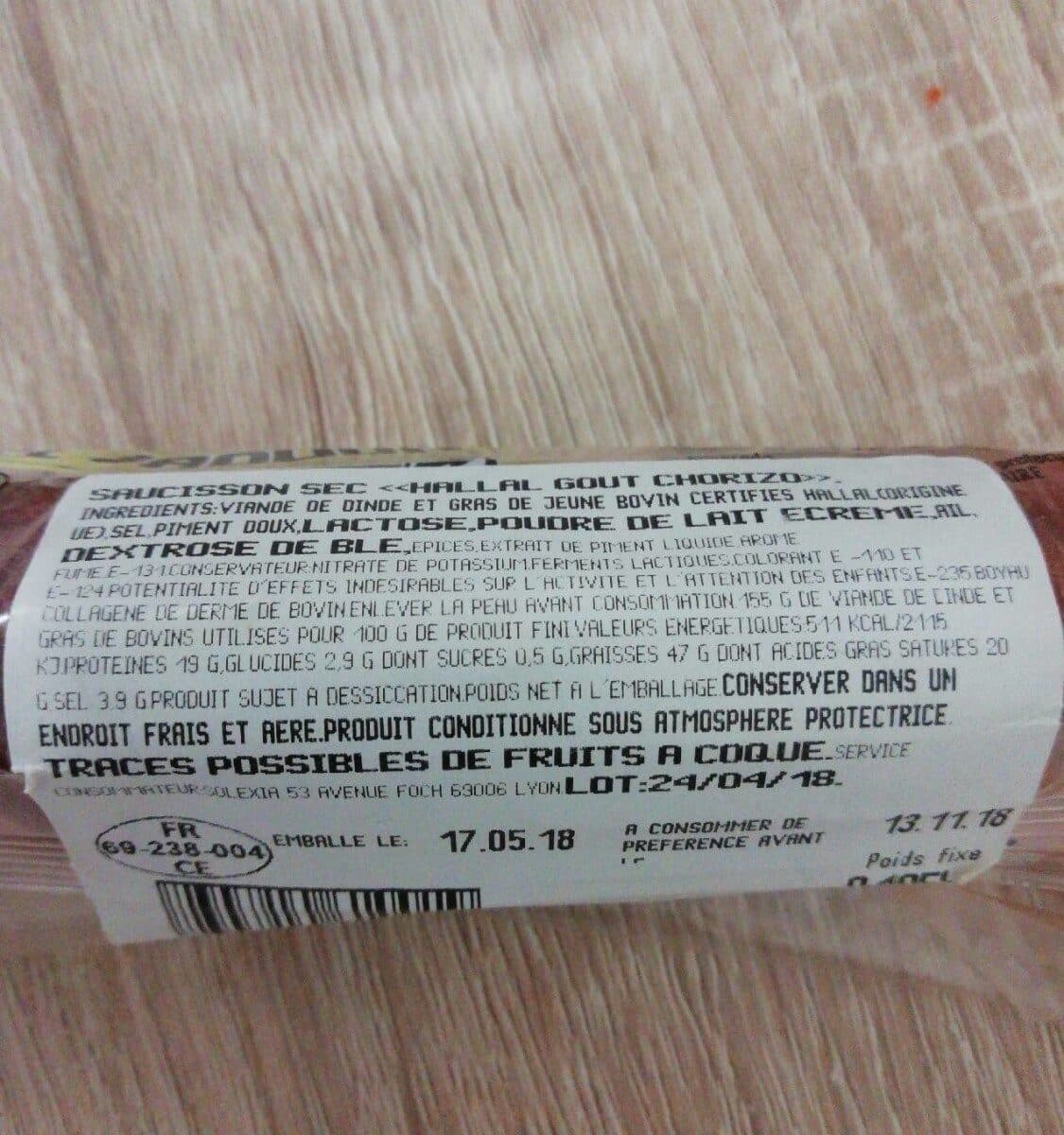 Open Food Facts Saucisson sec packshot