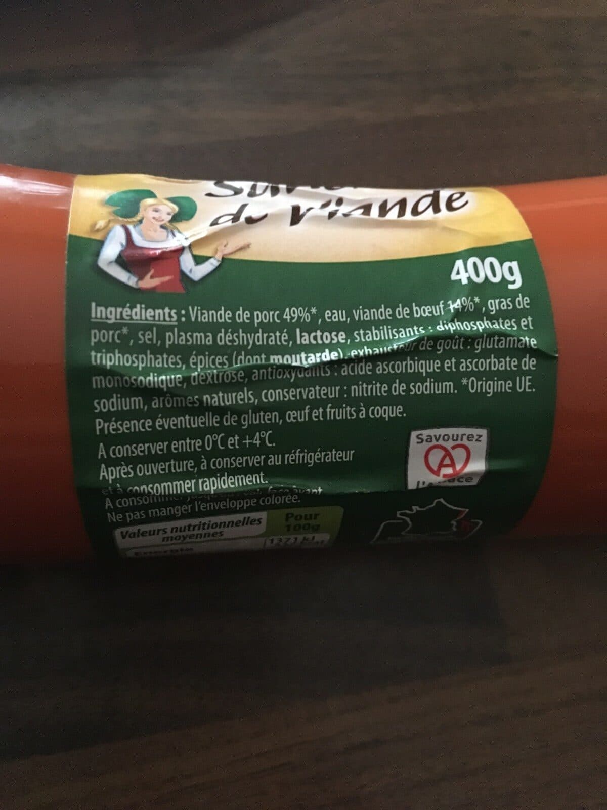 Stoeffler Saucisse Viande Courbe 400G packshot