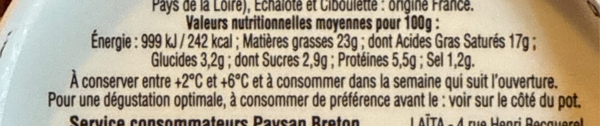 Madame Loïk Paysan Breton - Le Fromage Fouetté Madame Loïk - Echalote Ciboulette packshot
