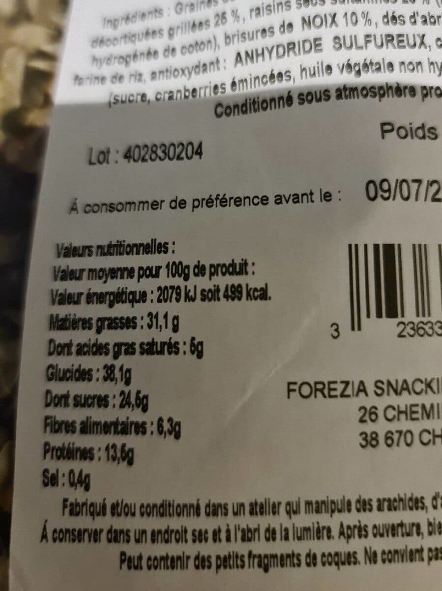 Open Food Facts Mix de graines et fruits secs packshot