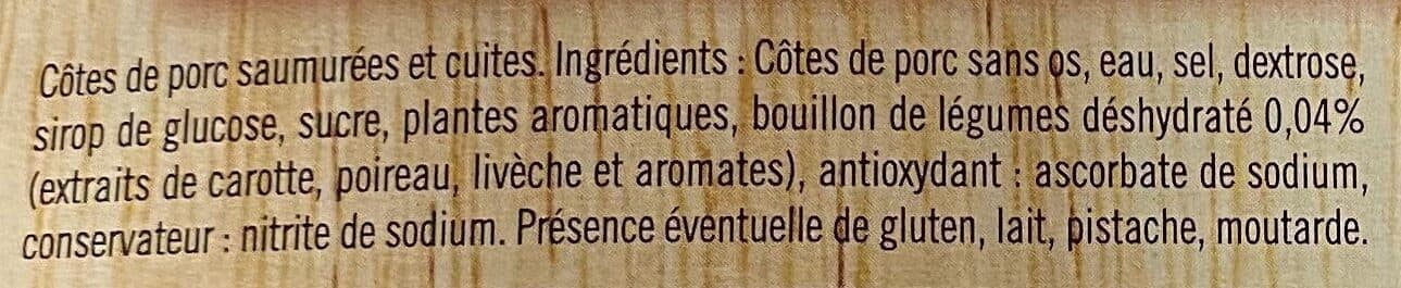 Pierre Schmidt Cotes de porc sans os cuites au bouillon packshot