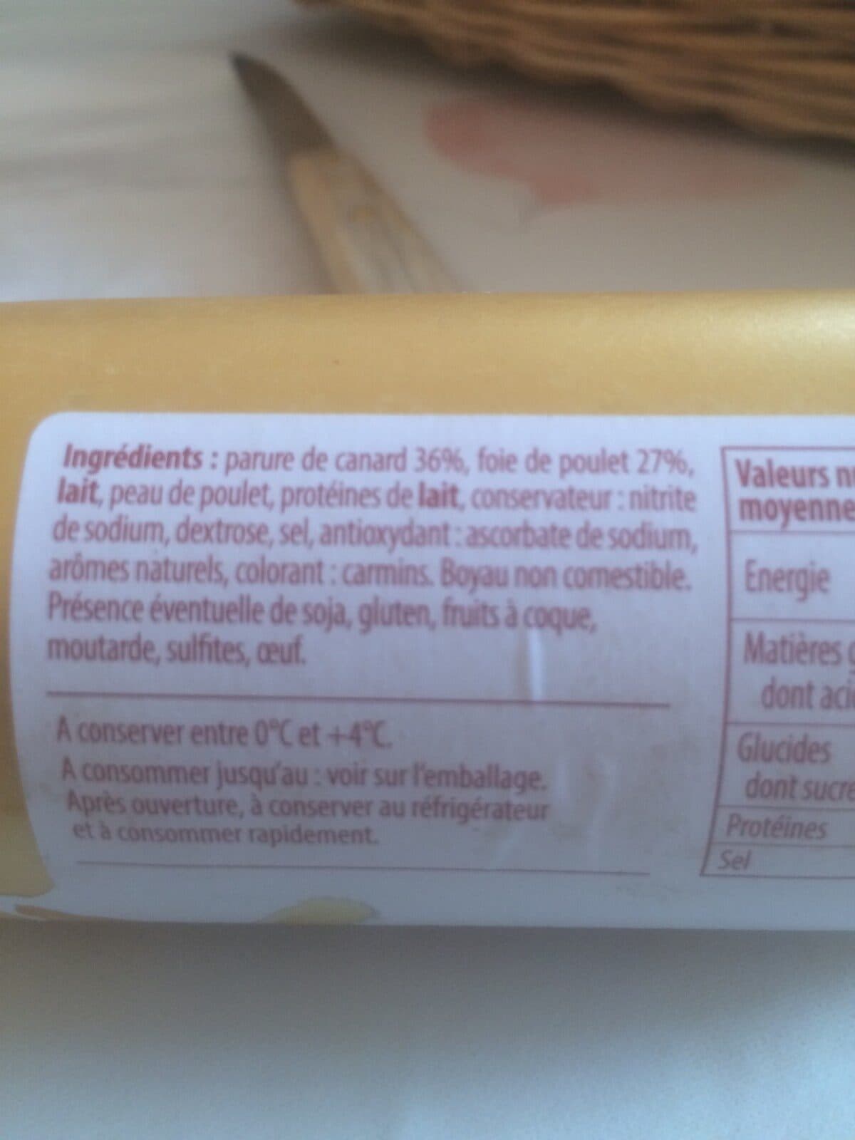 Open Food Facts Mousse de foie de volaiile packshot