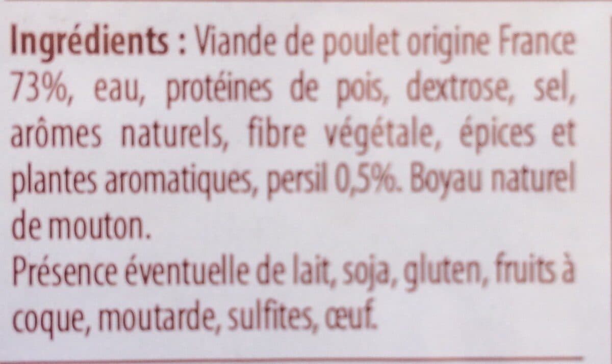 Open Food Facts Saucisse de volaille packshot