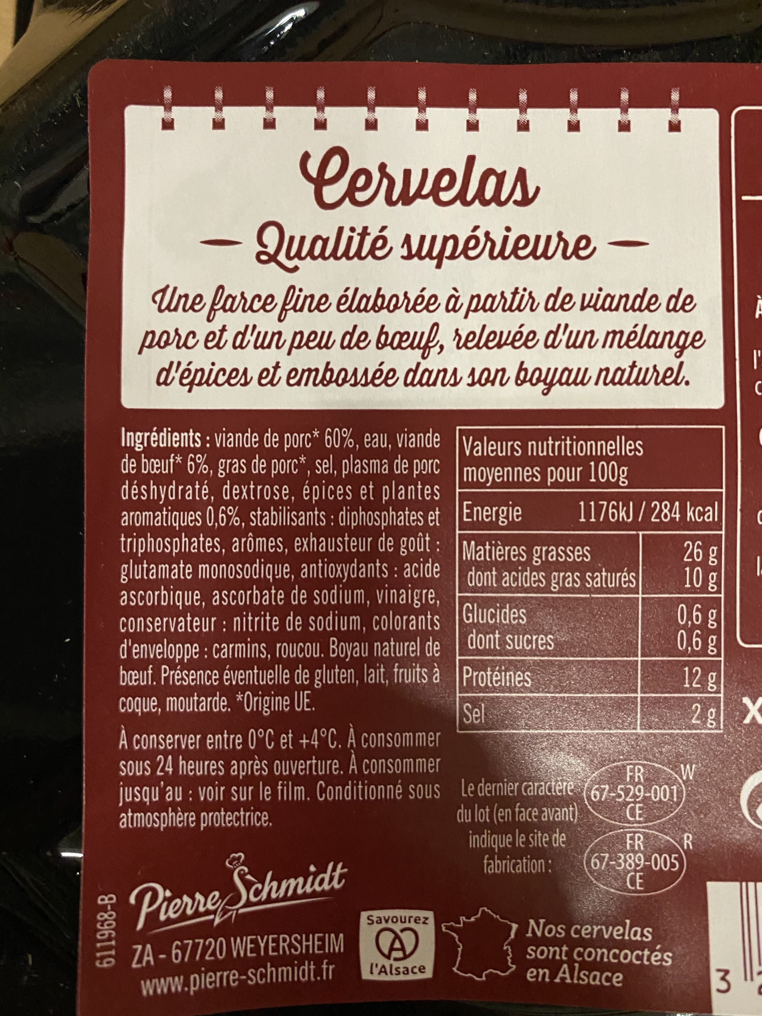 Pierre schmidt Cervelas D'alsace Pierre Schmidt packshot