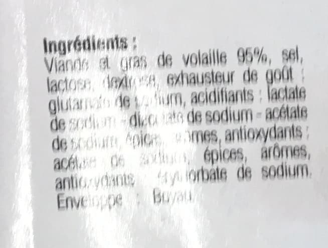 Les Estivol Saucisses de volaille natures packshot