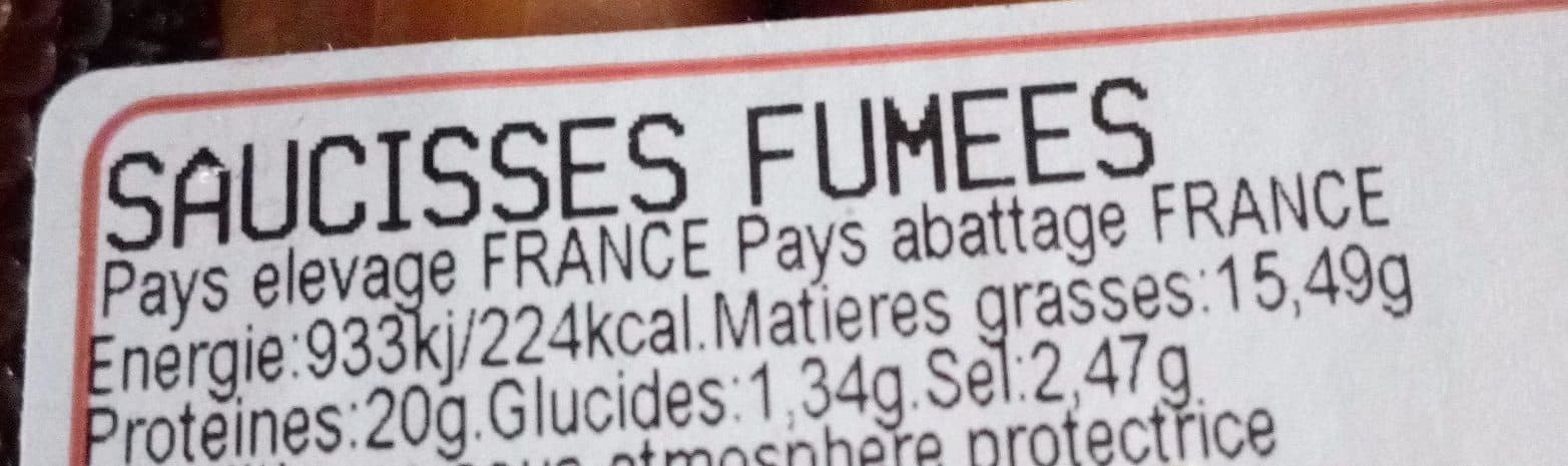Lionor Saucisse de filet de poulet fumées packshot