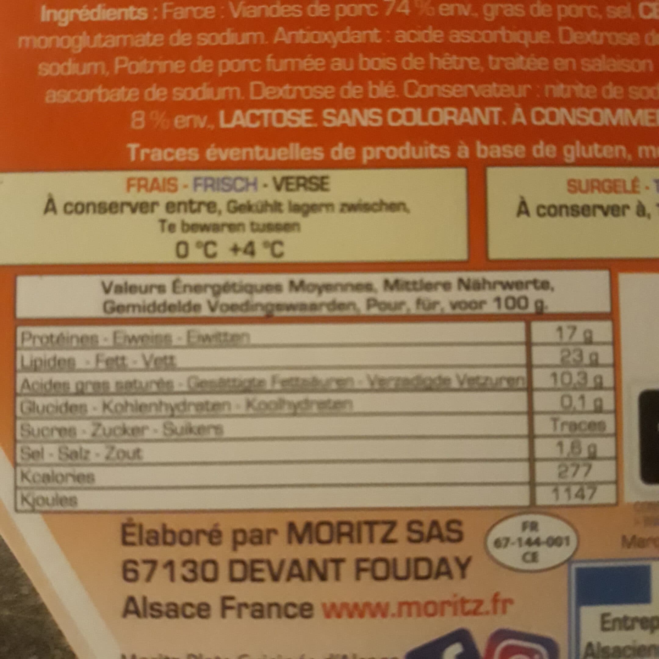 Moritz Palets d'Alsace campagnard x4 barquette de packshot