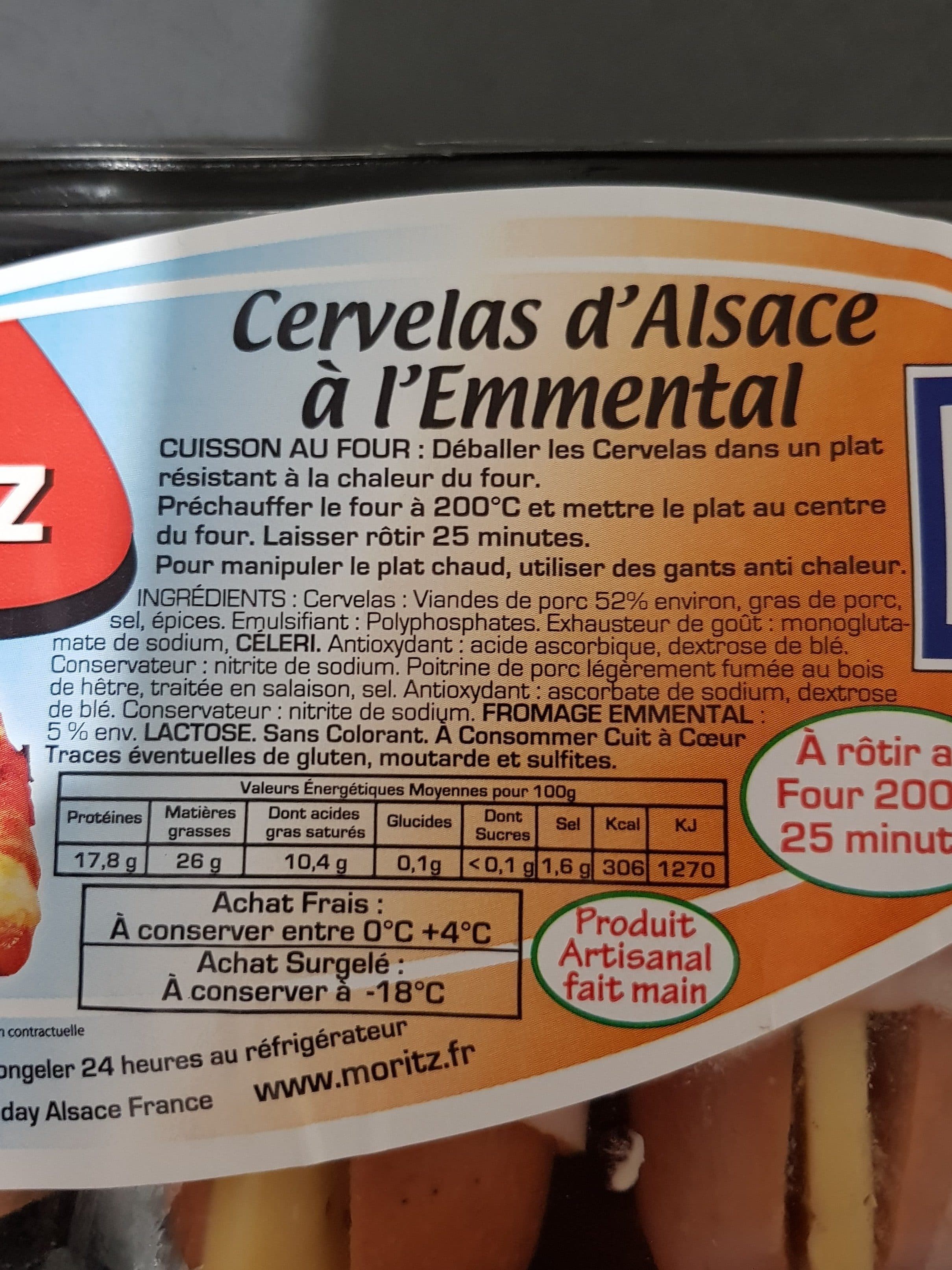 Moritz Cervelas d'Alsace a l'emmental packshot