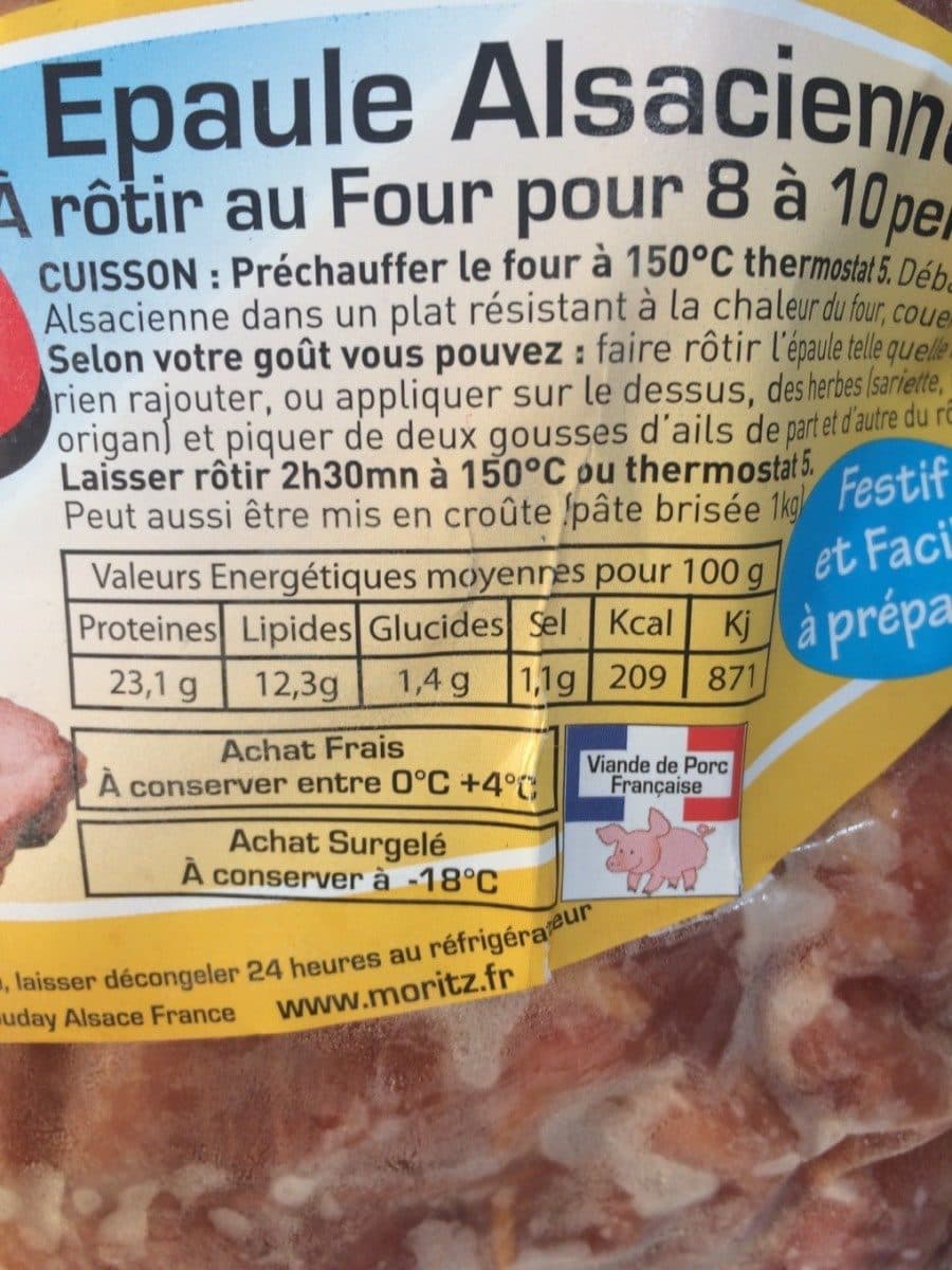 Moritz Epaule alsacienne packshot