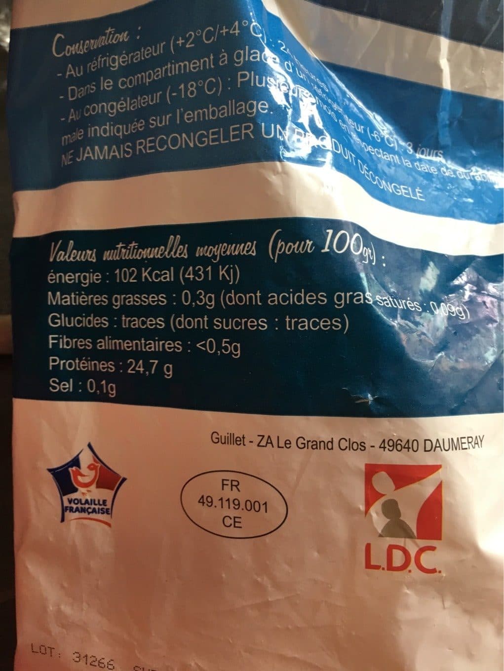 L.D.C Aiguillettes de poulet packshot