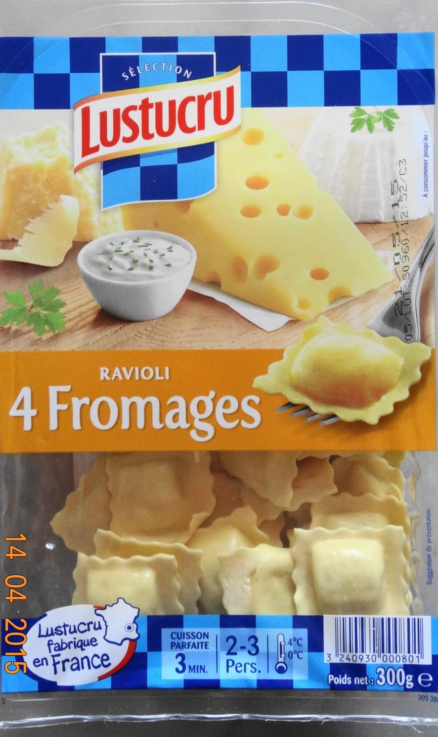 Lustucru Ravioli 4 Fromages packshot