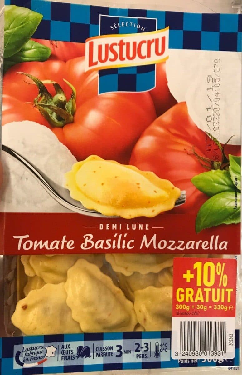lustucru Ravioli tomate basilic mozzarella packshot