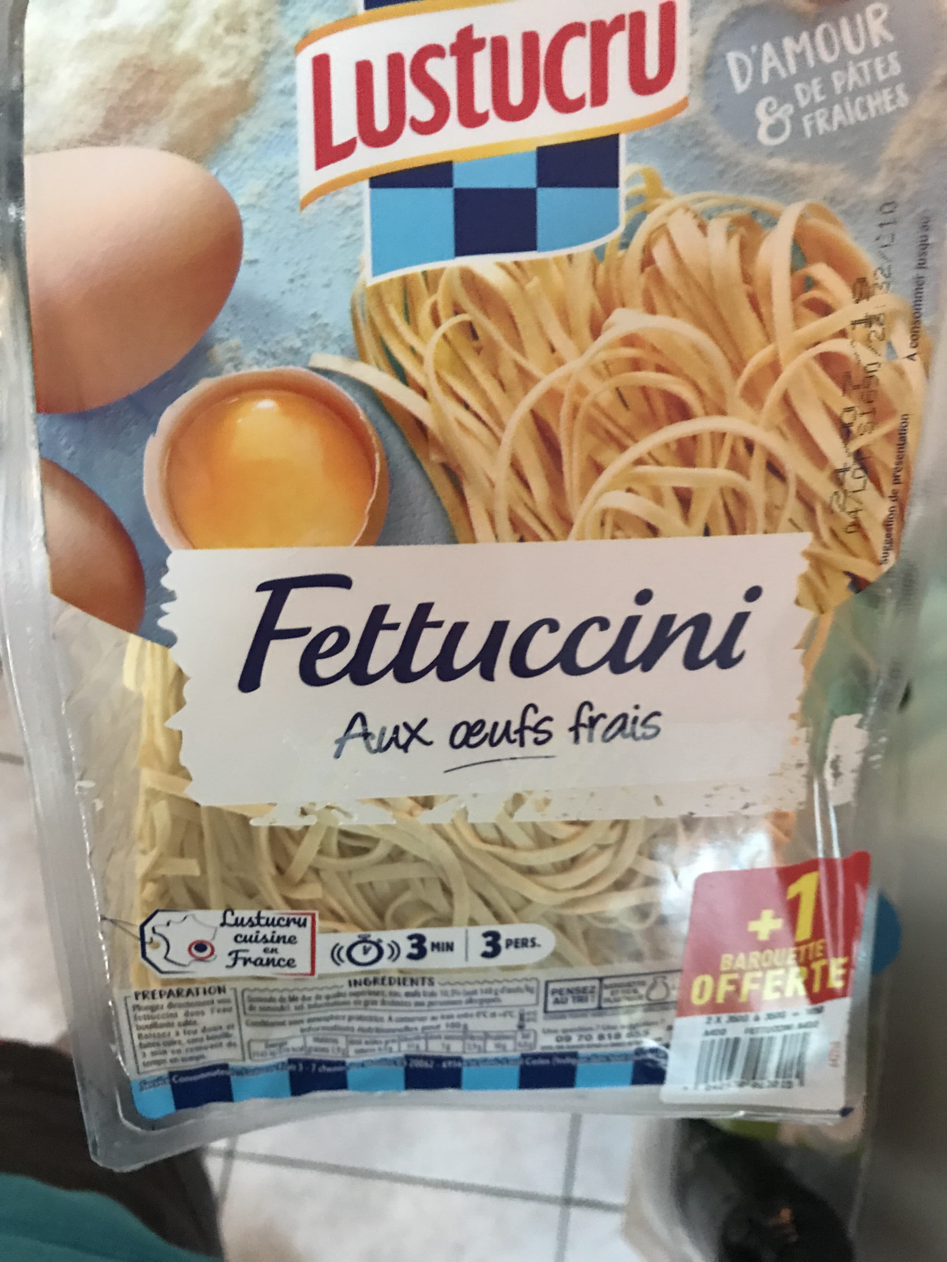 Lustucru Fettuccini Aux œufs frais packshot