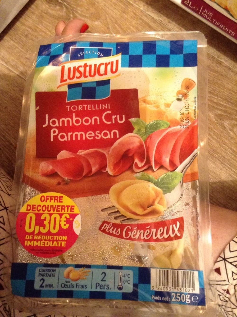 Lustucru Tortellini Jambon Cru Parmesan Lustucru packshot