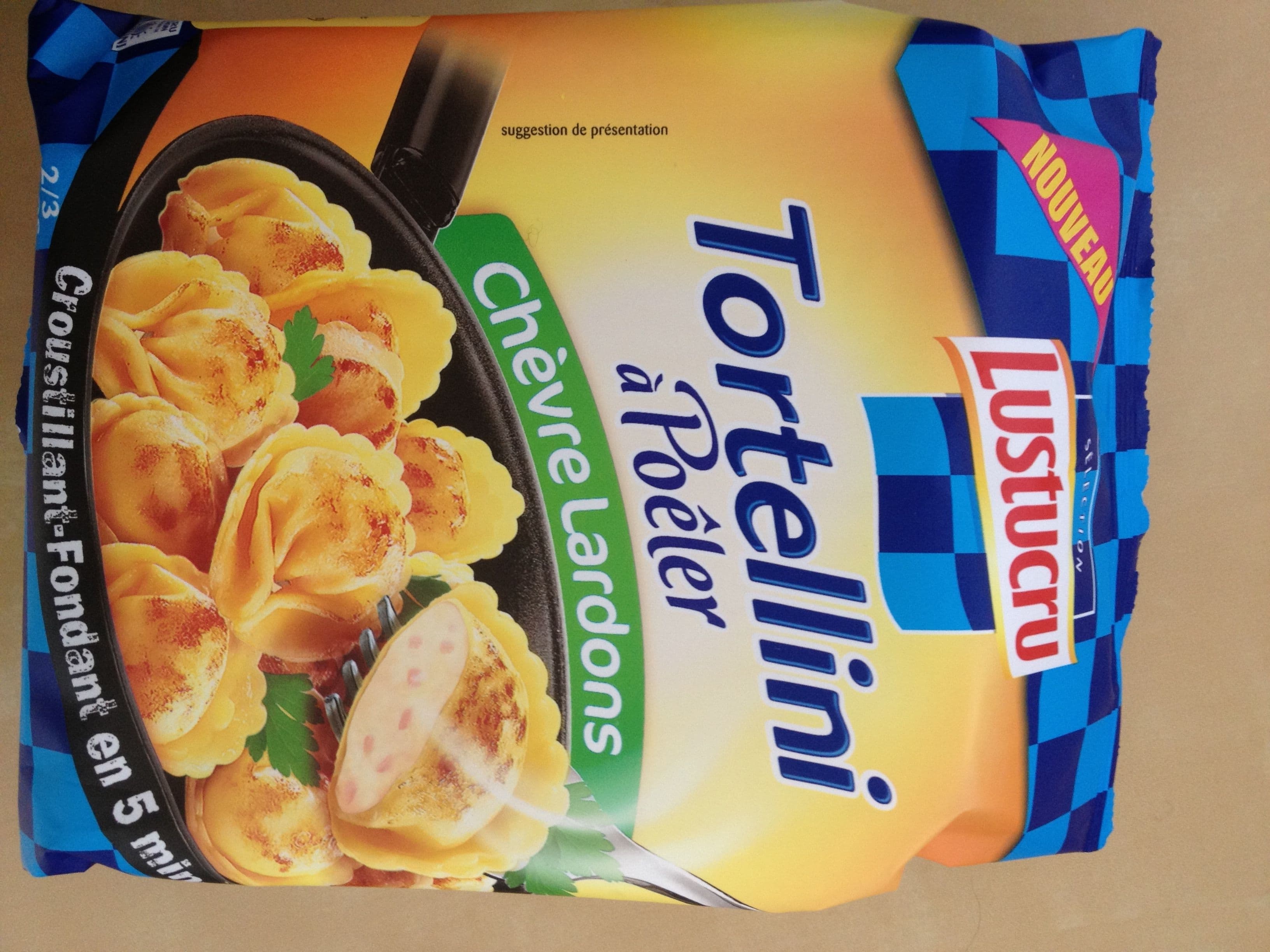 Lustucru Sélection Tortellini à Poêler chèvre lardons packshot