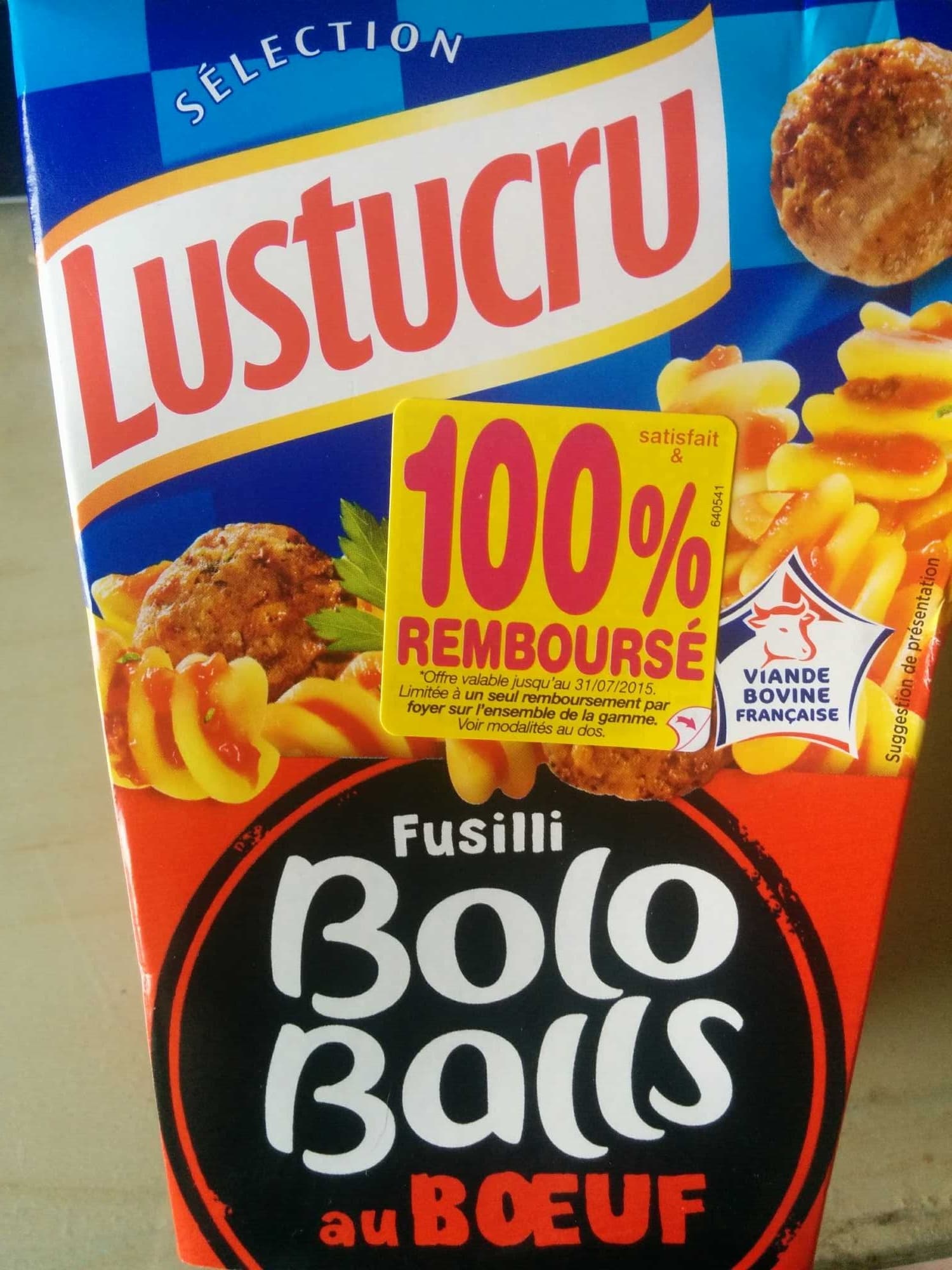 LunchBox Fusilli Bolo Balls au Bœuf, LunchBox packshot