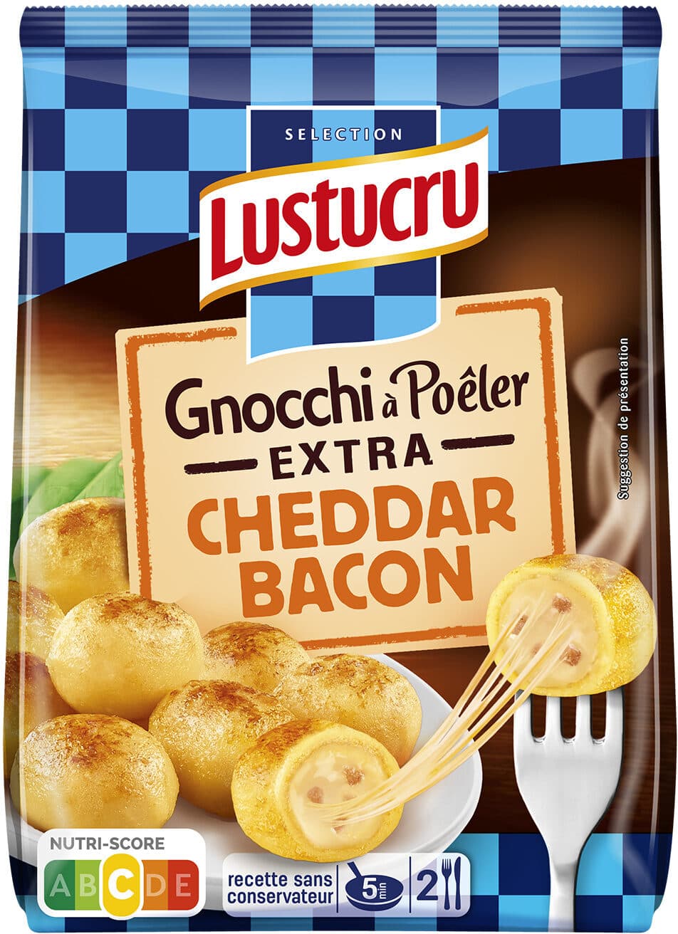 Lustucru selection Gnocchi extra cheddar bacon 280g lustucru packshot