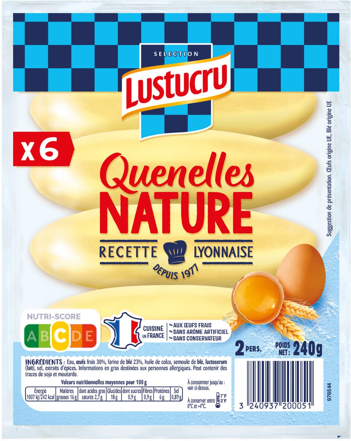 Lustucru 6 Quenelles nature recette lyonnaise packshot