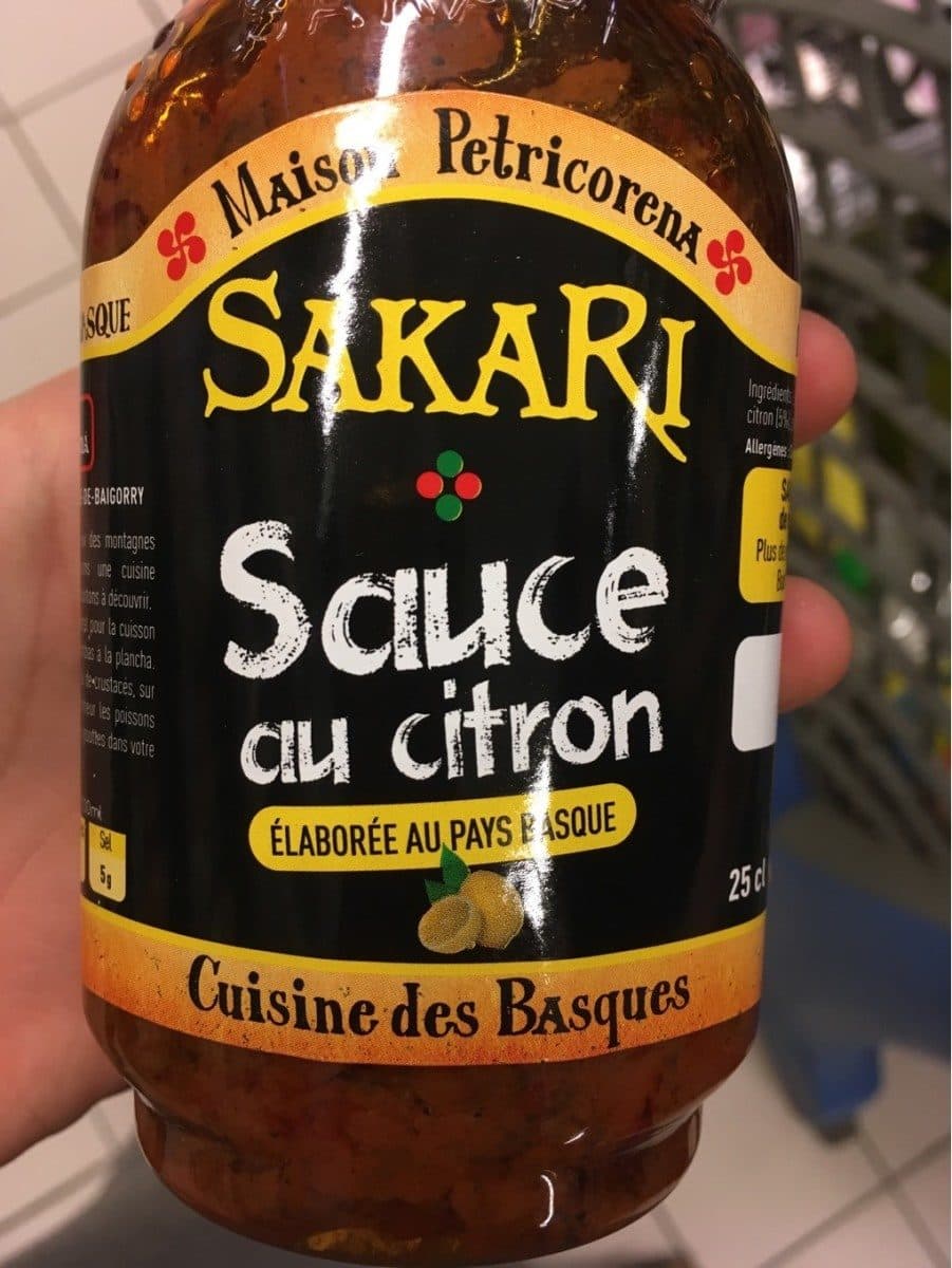 Open Food Facts Sauce au citron sakari packshot