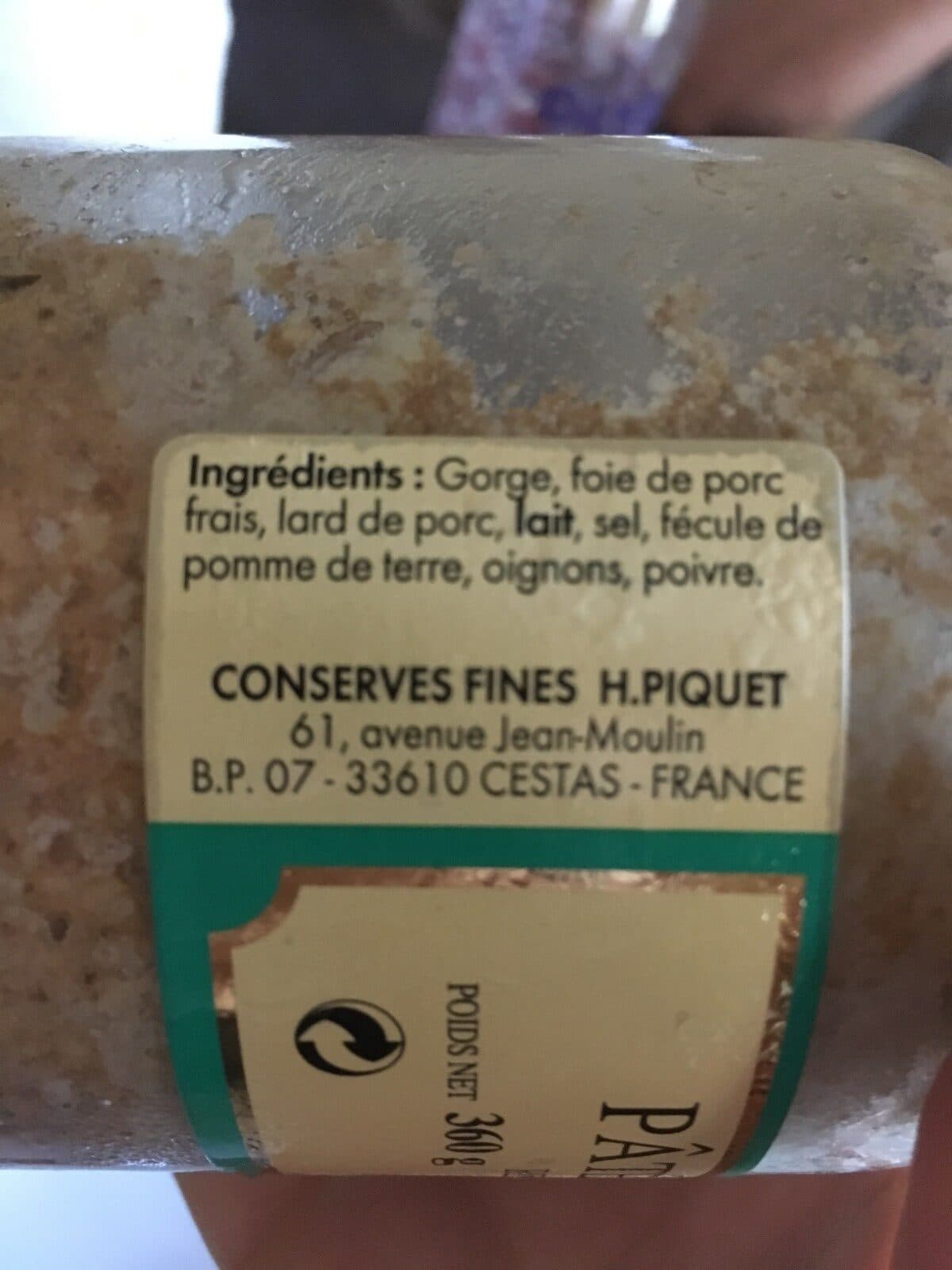 Open Food Facts Pâte de Campagne packshot