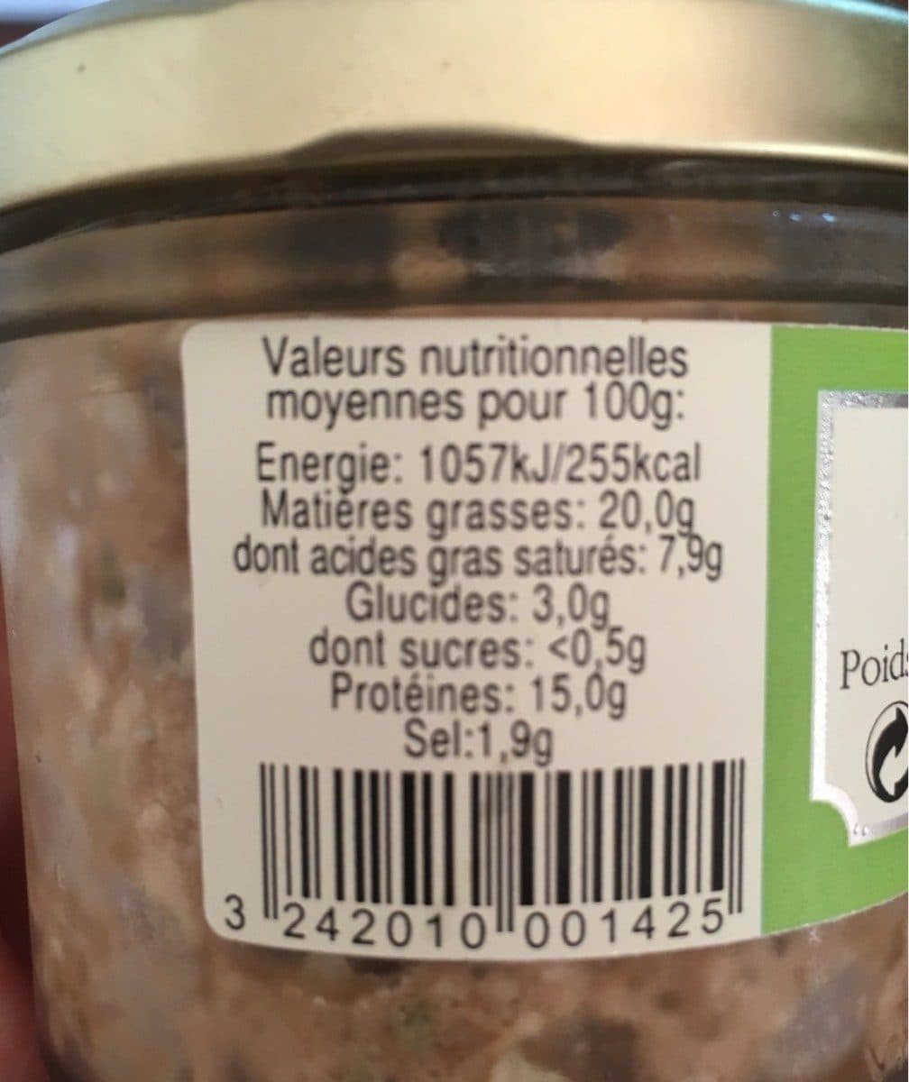 Open Food Facts Paté recette landaise packshot