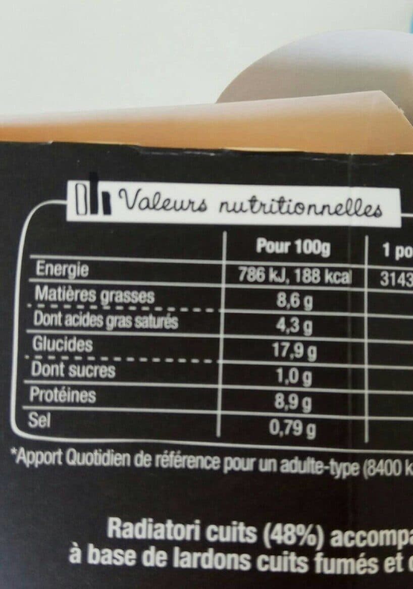 Sodebo Xtrembox radiatori lardons raclette packshot