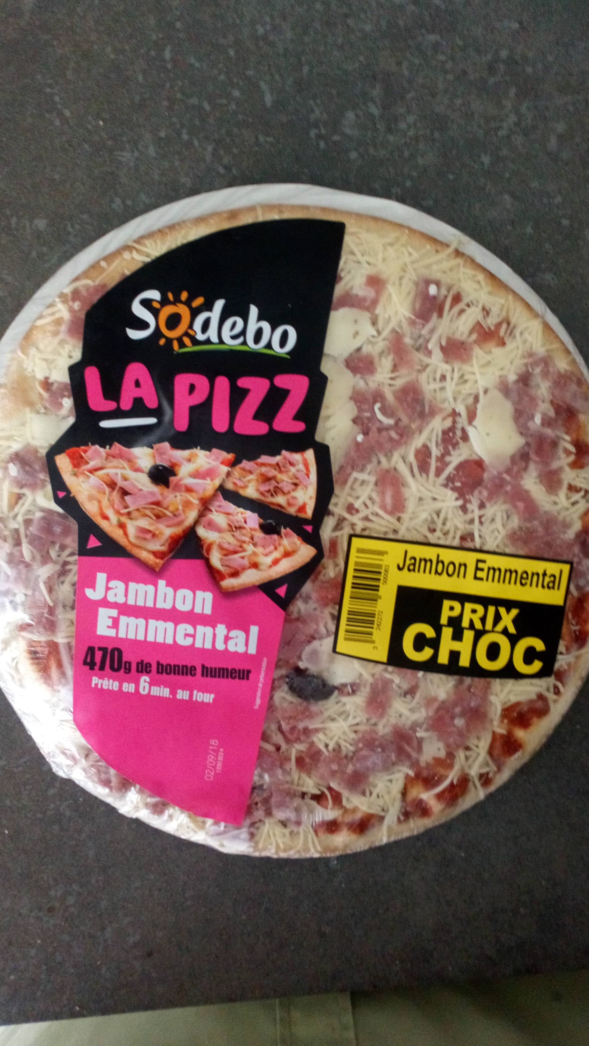 Sodebo LA PIZZ Jambon Emmental packshot
