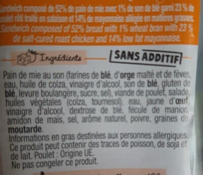 Sodebo Sandwich simple & bon! - Poulet rôti mayo légère packshot