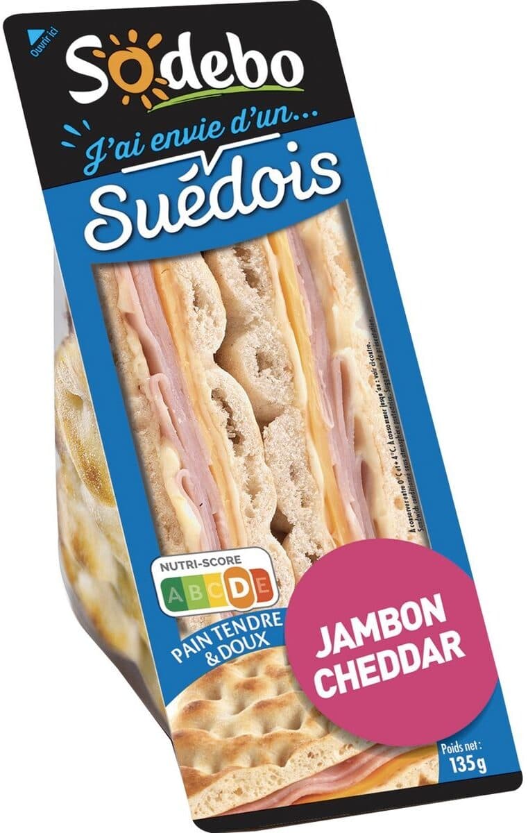 Sodebo Suédois jambon cheddar packshot