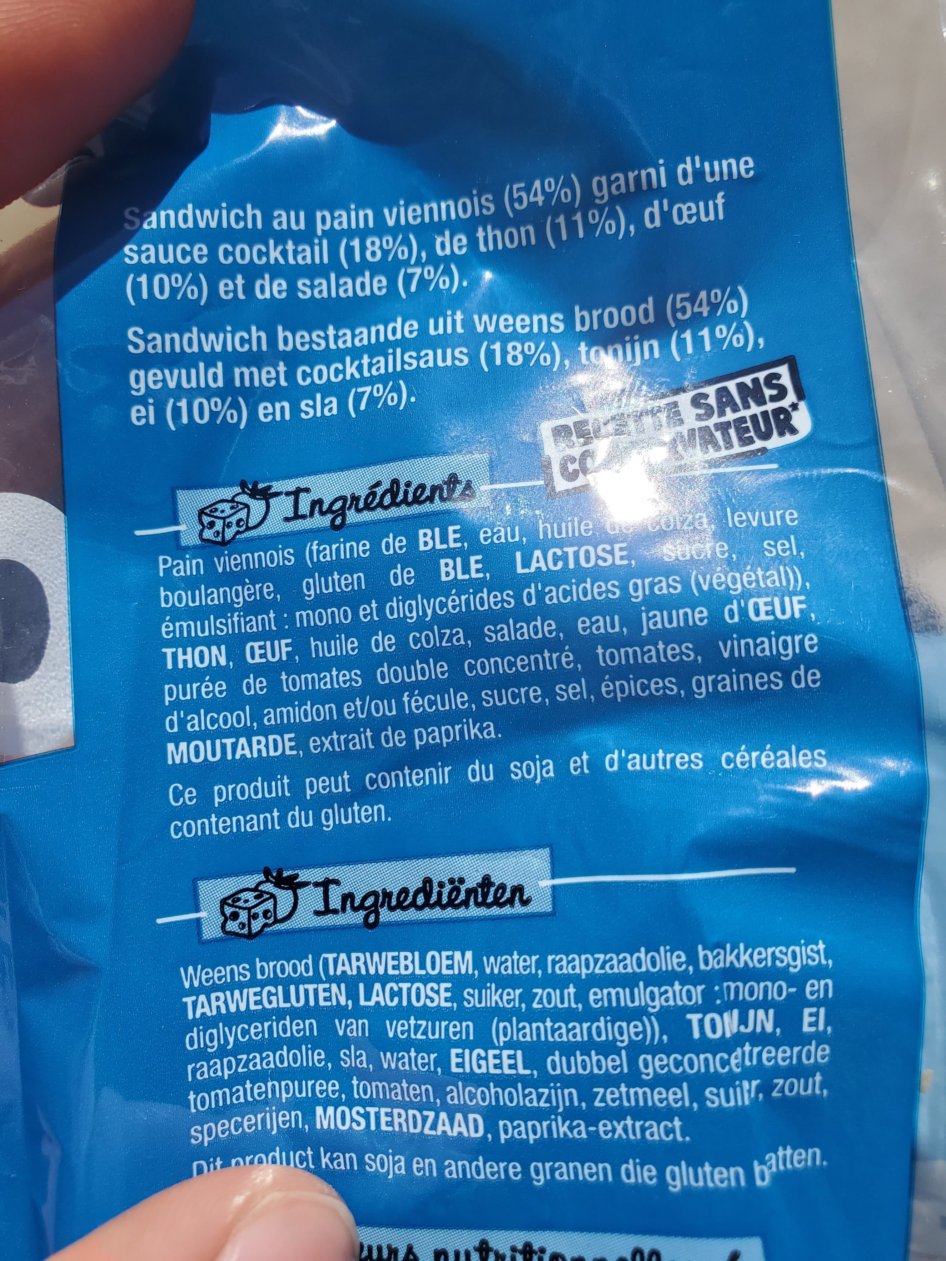 Sodebo Sandwich le méga baguette thon oeuf sauce cocktail packshot