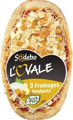 Sodebo Pizza L'Ovale 3 fromages fondants packshot