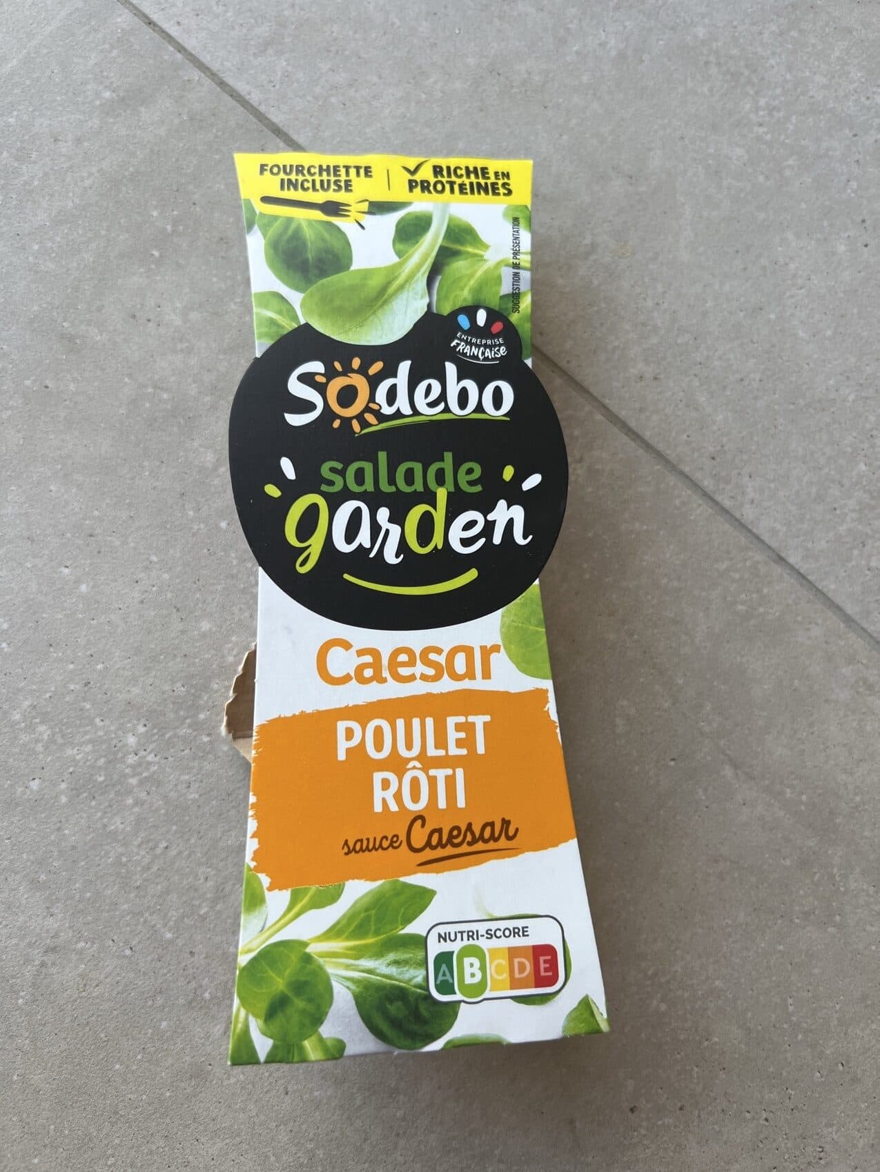 Sodebo Salade Garden Poulet rôti Sauce Caesar packshot