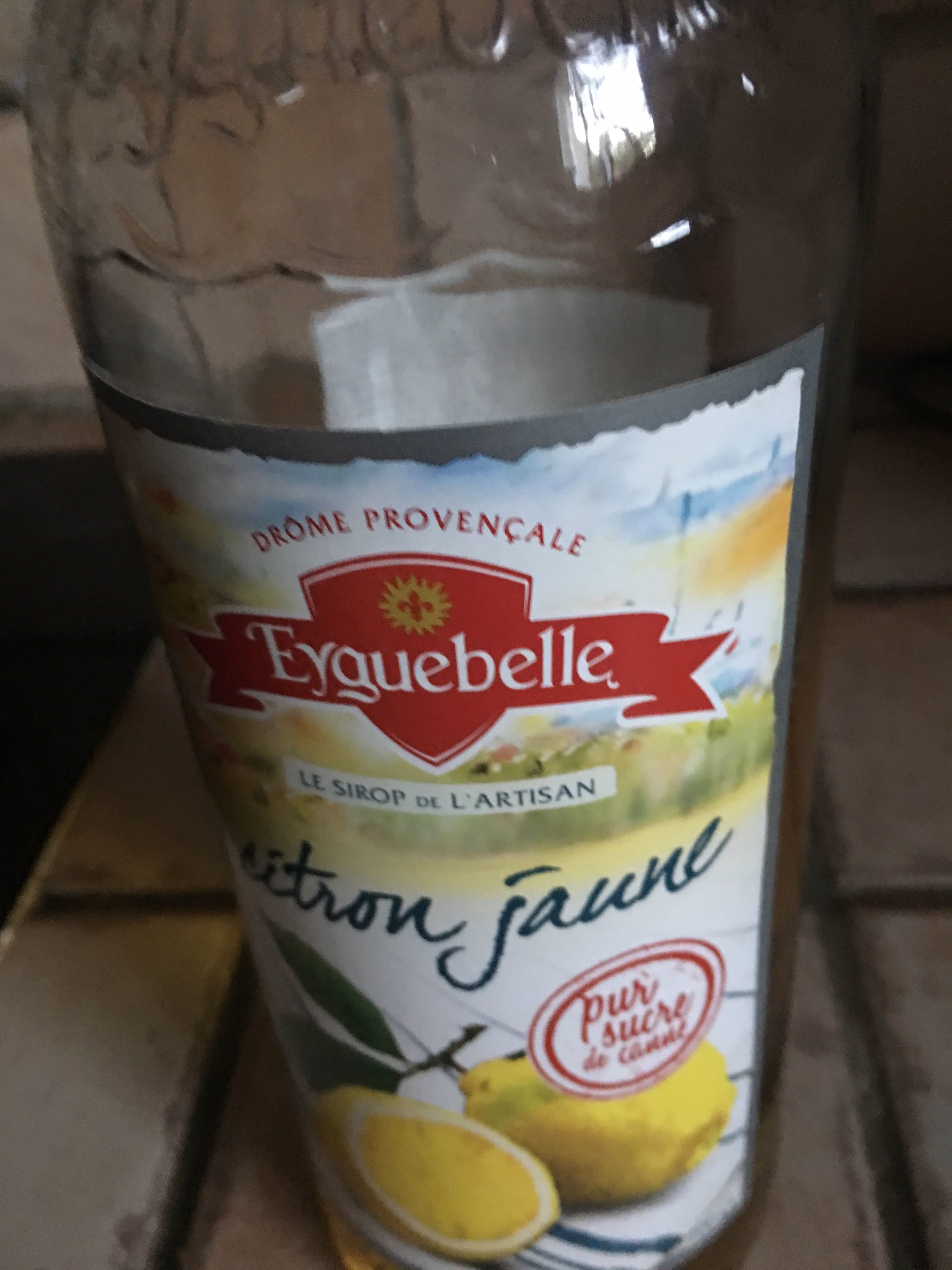 Eyguebelle Sirop au sucre français citron jaune packshot