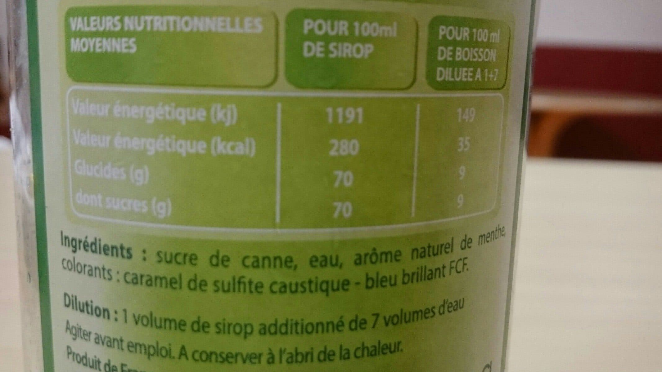 Open Food Facts Les sirops au sucre de canne packshot