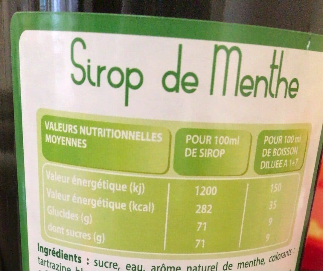 Oransol Sirop menthe packshot