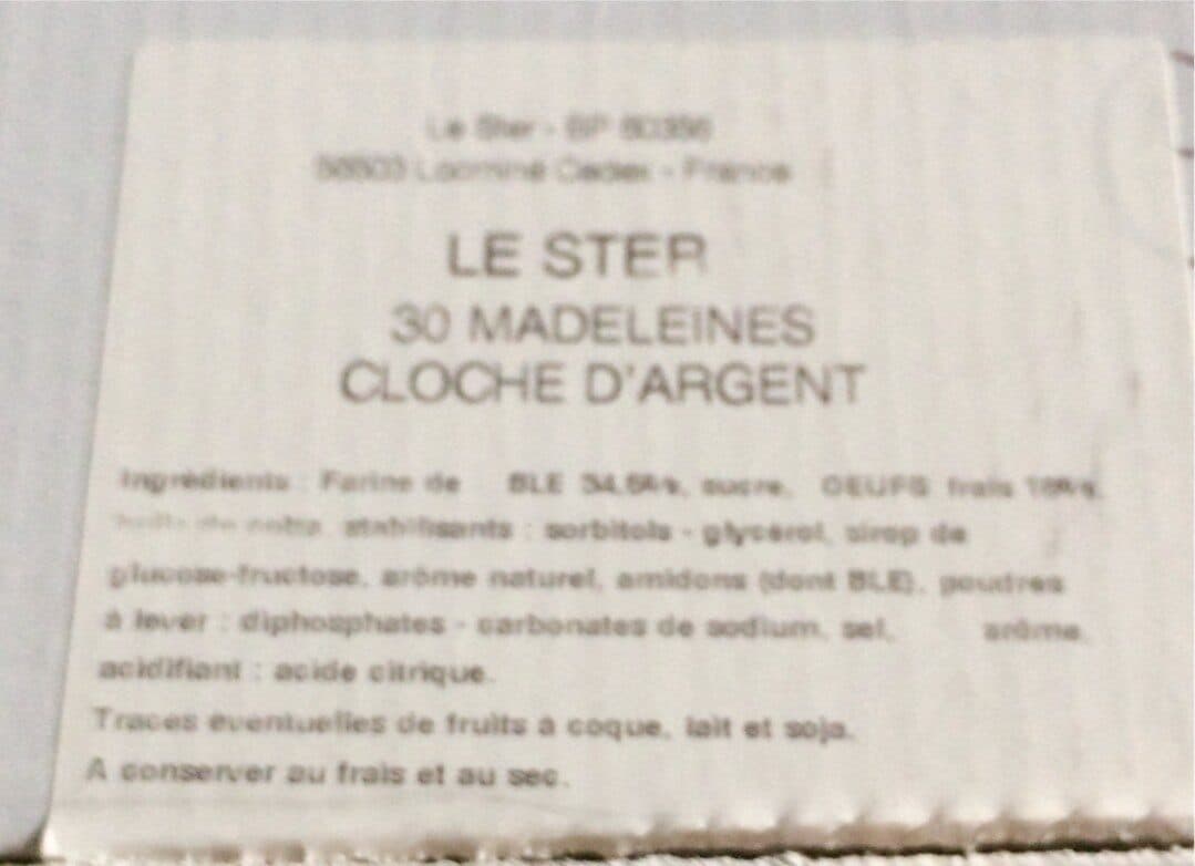 Open Food Facts Madeleines cloche d'argent packshot