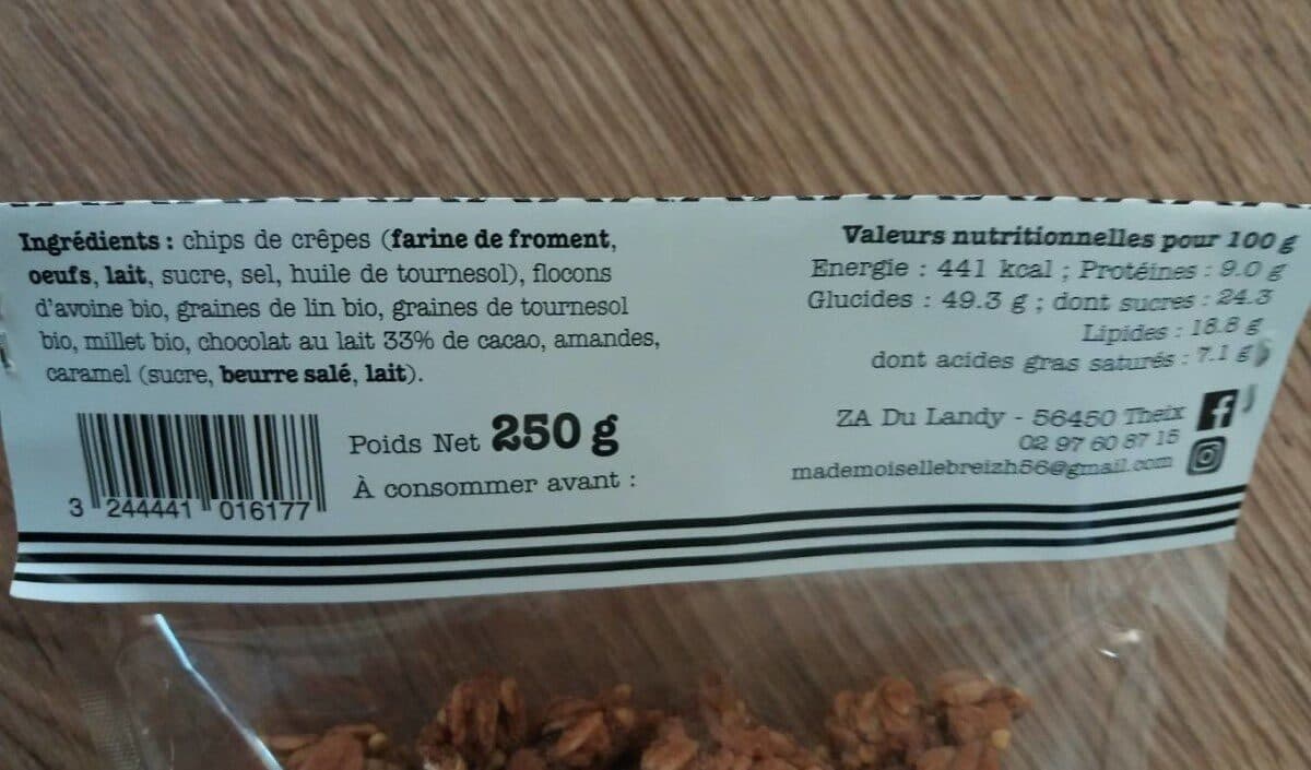 Mademoiselle Breizh Breizh Granola Mademoiselle Breizh 250 G packshot