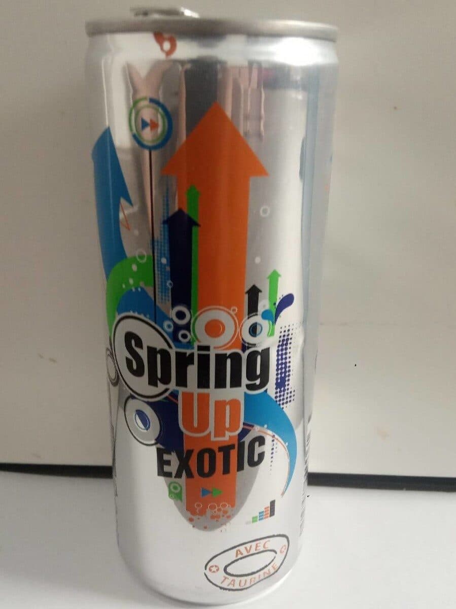 Produits blancs Boisson Energy Drink aromatisée Exotic, boîte de 25cl packshot