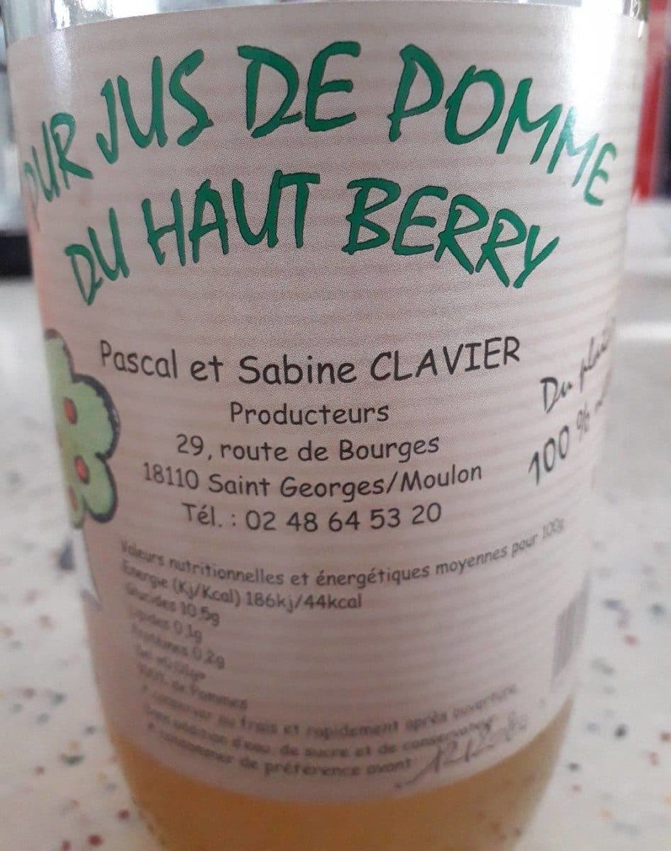 Open Food Facts Pur jus de pomme de haut berry packshot
