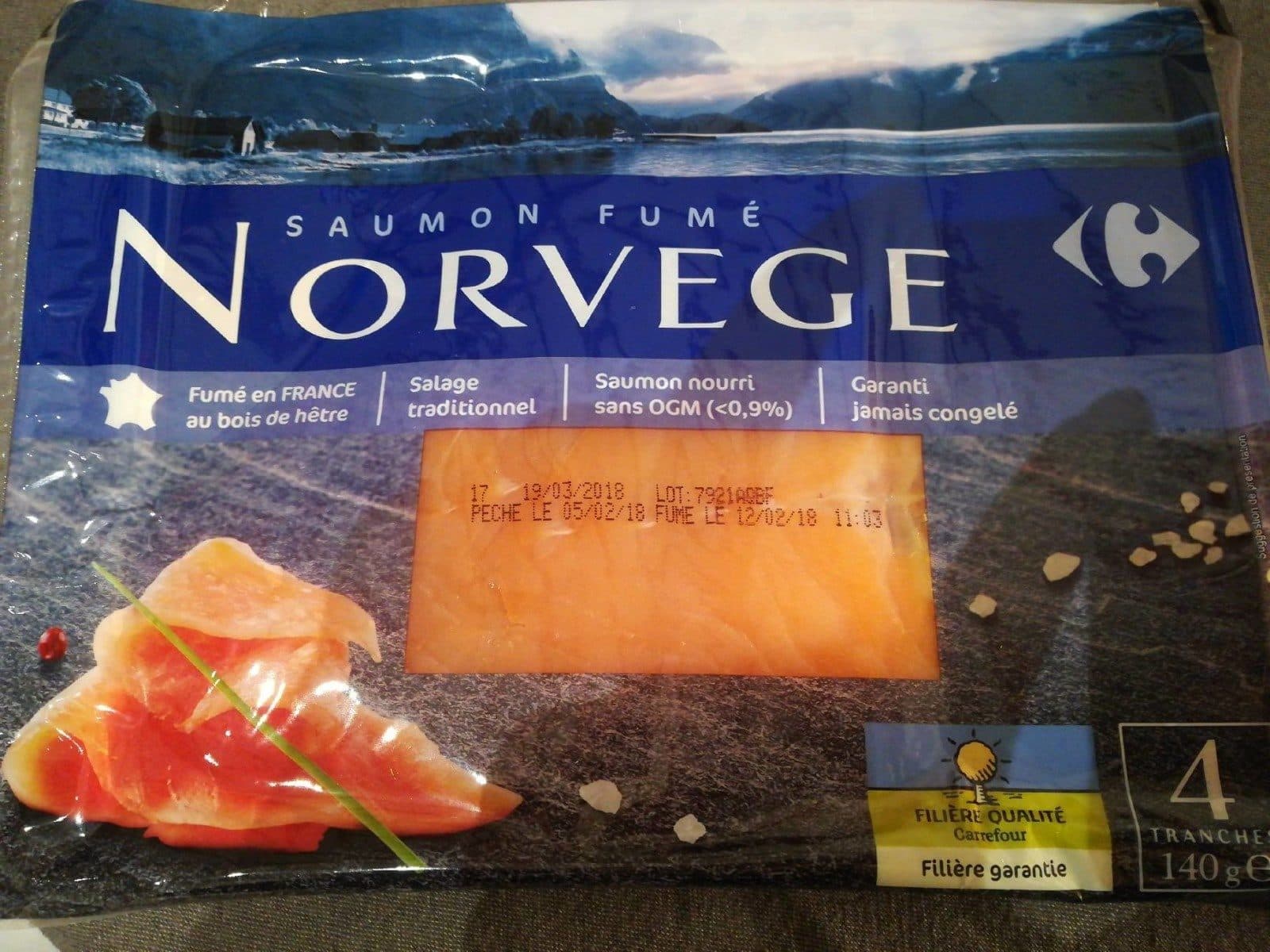 Open Food Facts Saumon fumé Norvège packshot