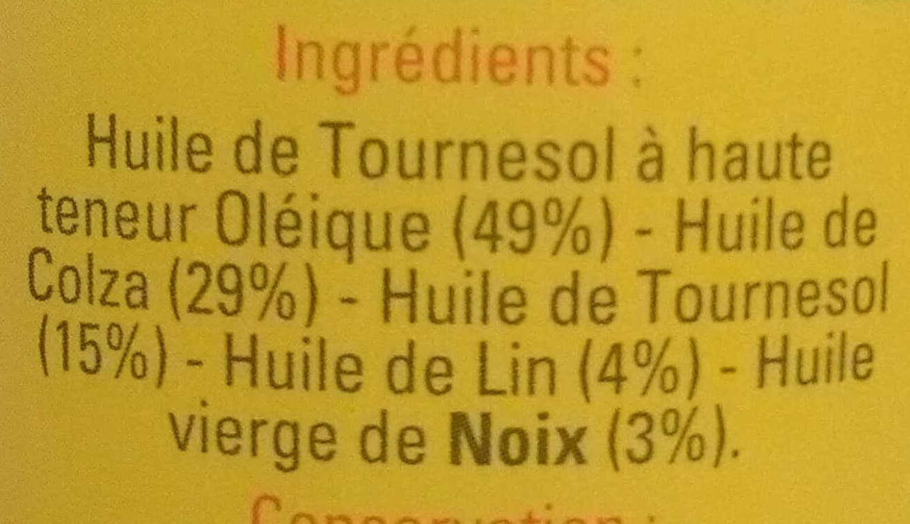 Huilerie Croix Verte S.A.S. Huile "La Quotidienne" à l'Huile de Noix packshot