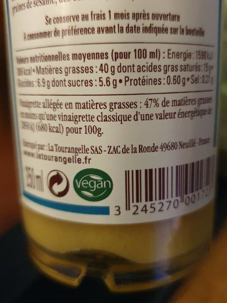 La Tourangelle SAS La vinaigrette packshot