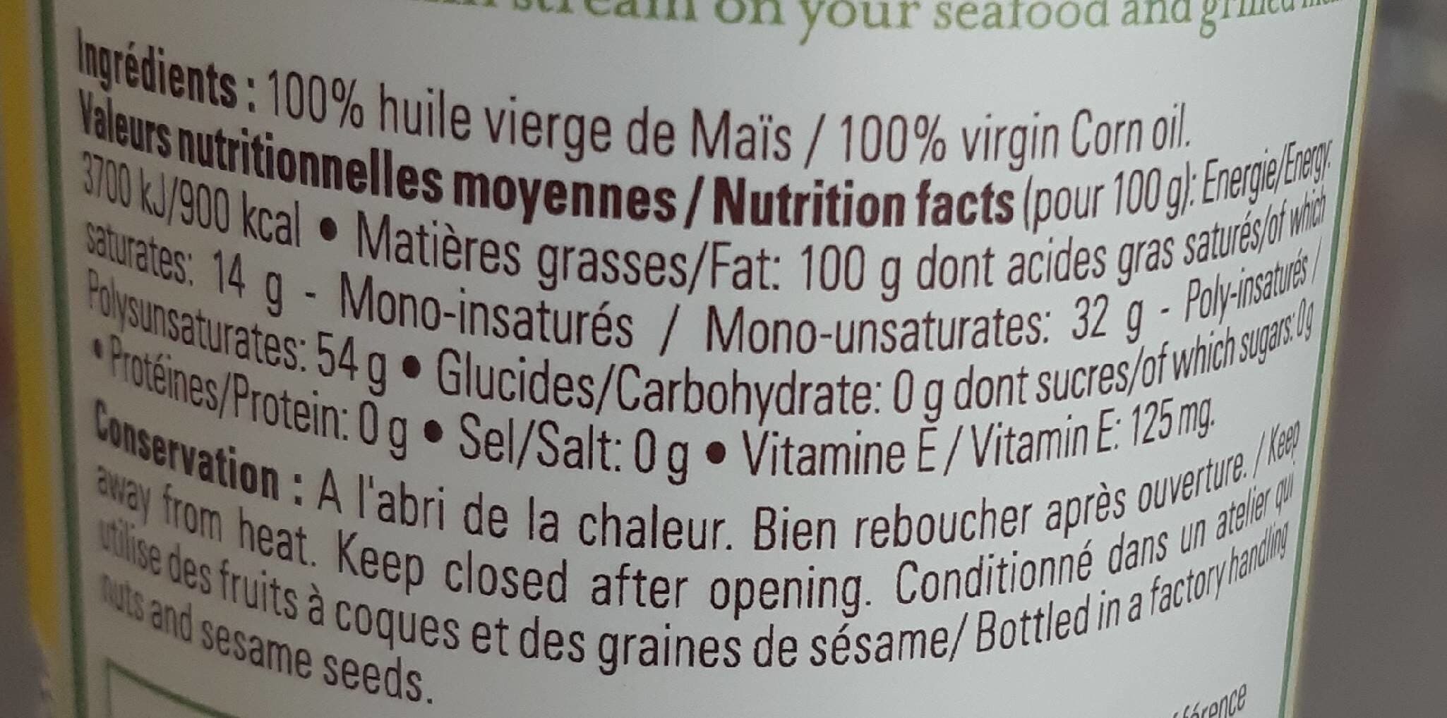 La Tourangelle Huile vierge de maïs packshot