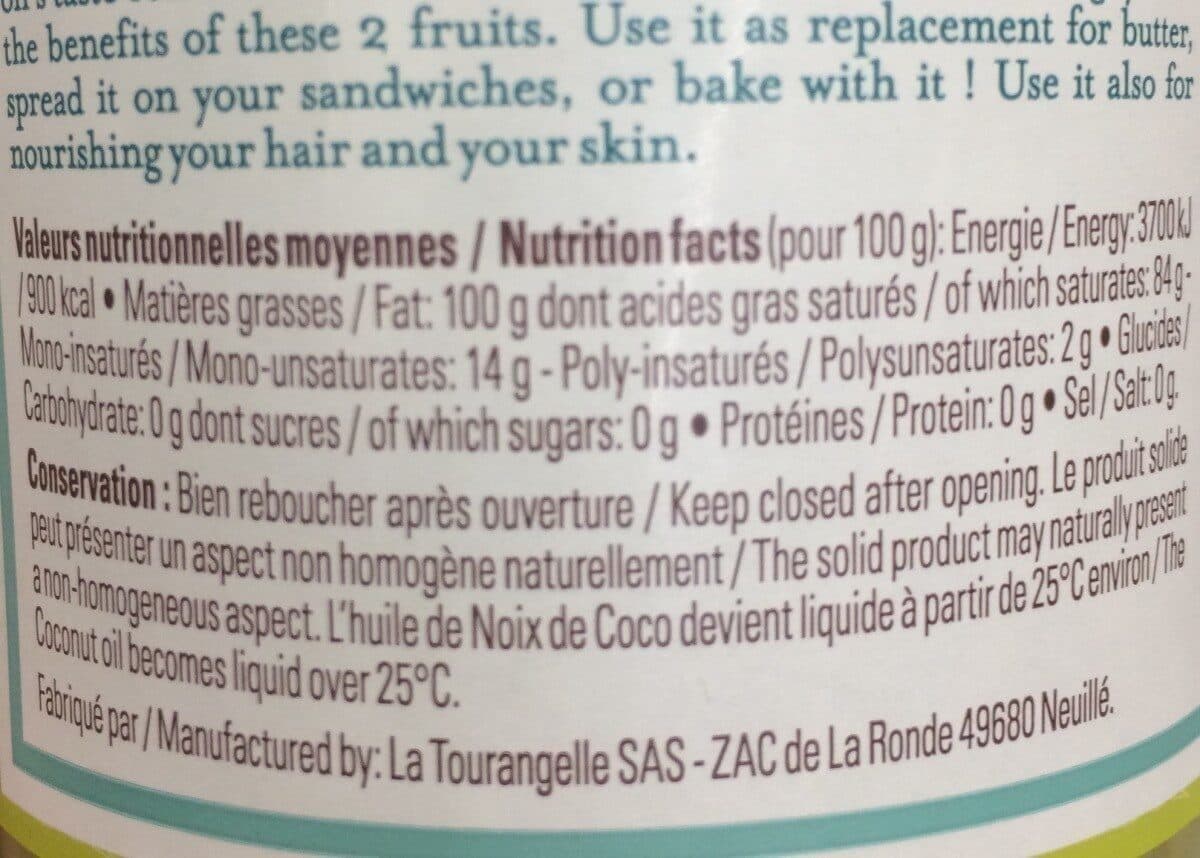 La Tourangelle Huile bio avocat et coco packshot