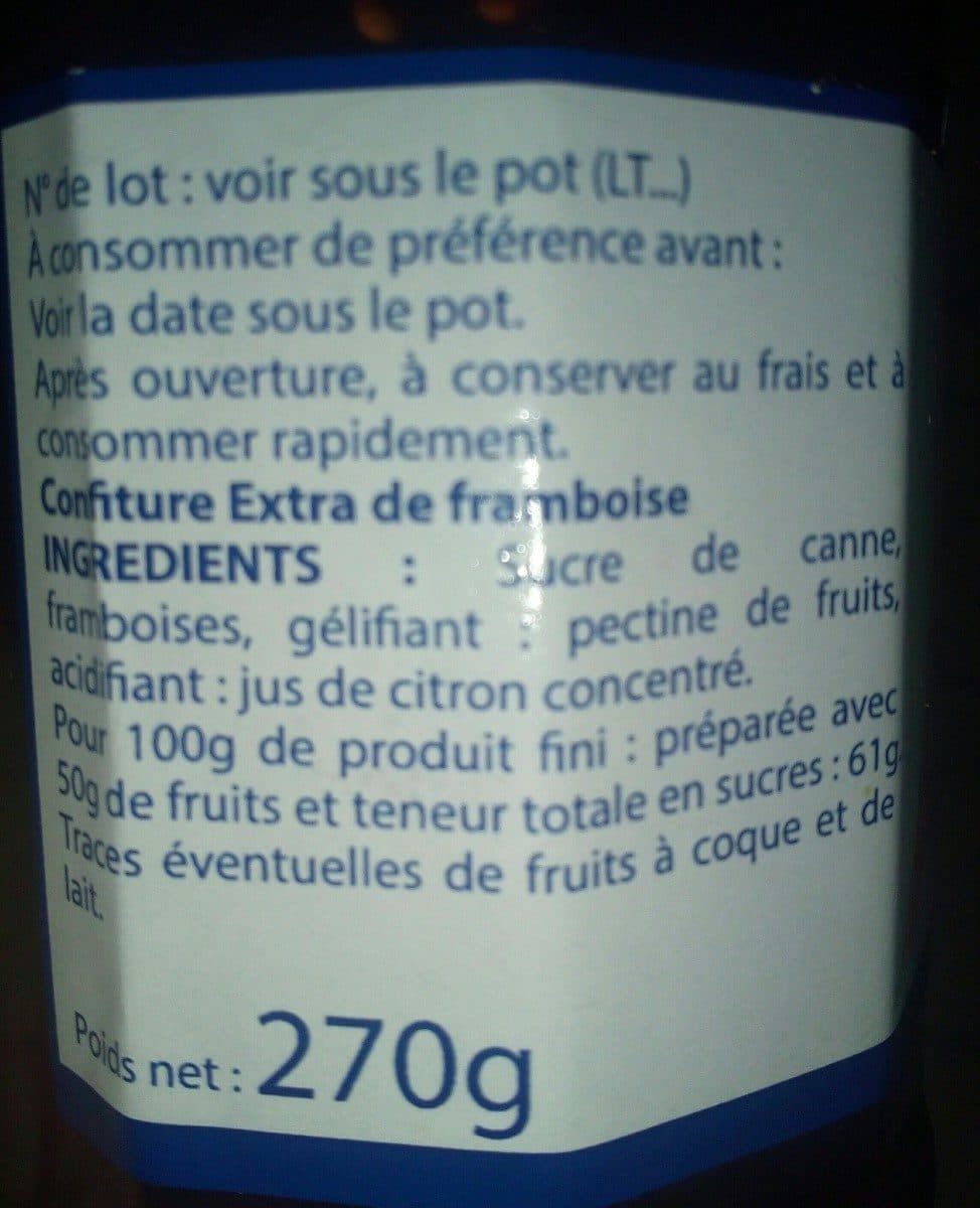 Open Food Facts Confiture Extra Framboise 270 G - and Pieral packshot