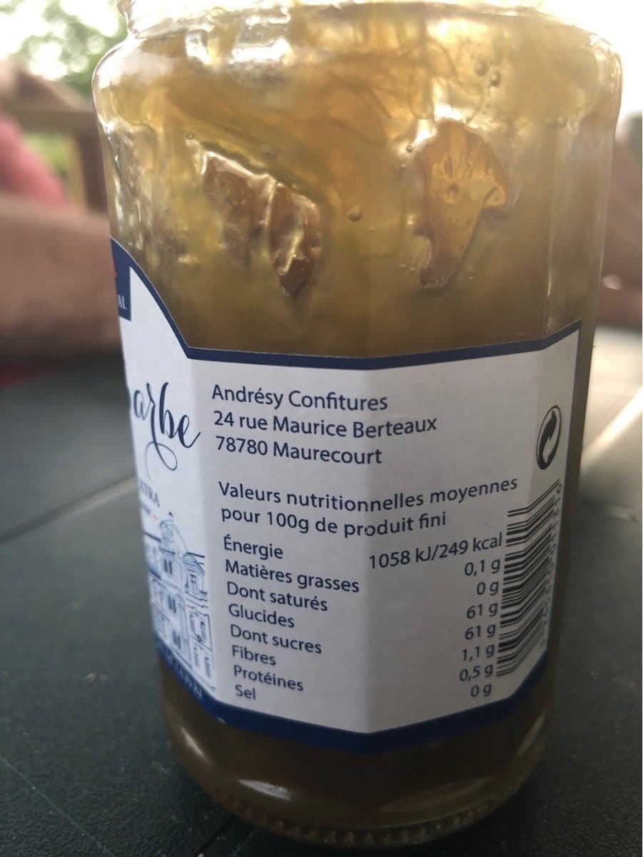 Andrésy Confitures Confiture Extra Rhubarbe 270 G - and Pieral packshot