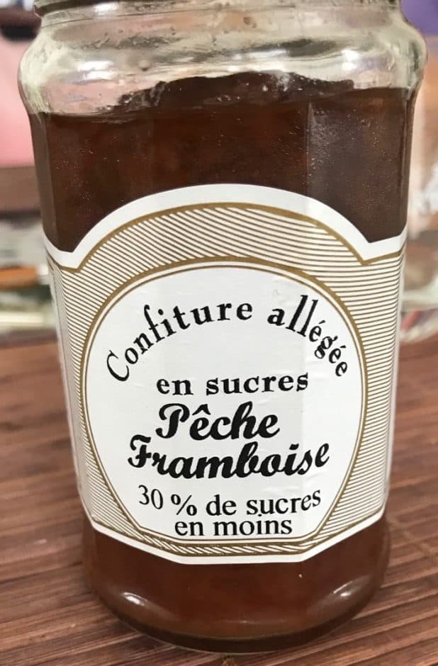 Open Food Facts Confiture allegee pêche framboise packshot